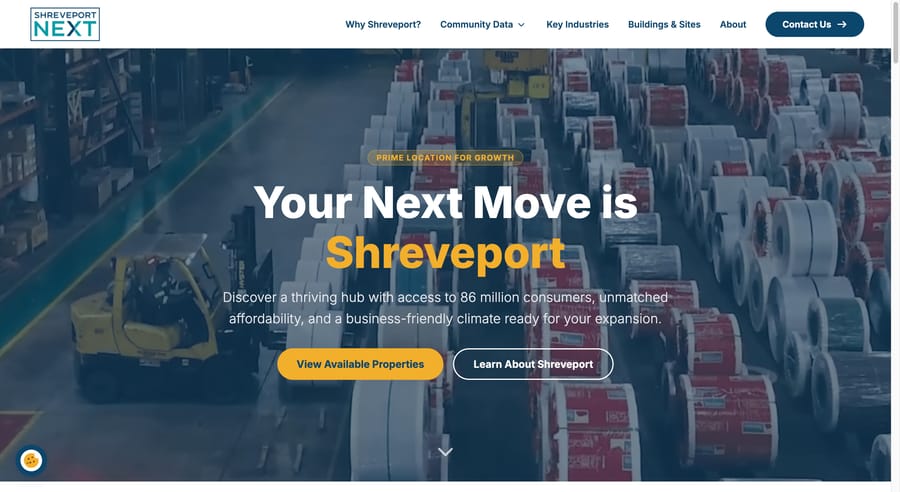 ShreveportNext website redesign