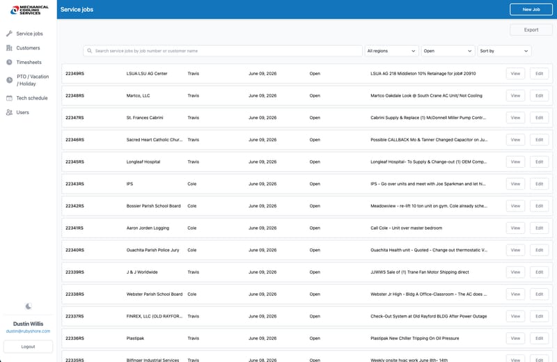 Mech Cool Services website