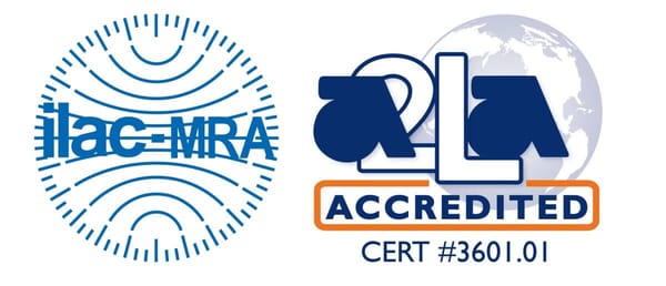A2LA ISO/IEC 17025 accreditation logo for Michelli's Harahan, Louisiana calibration lab