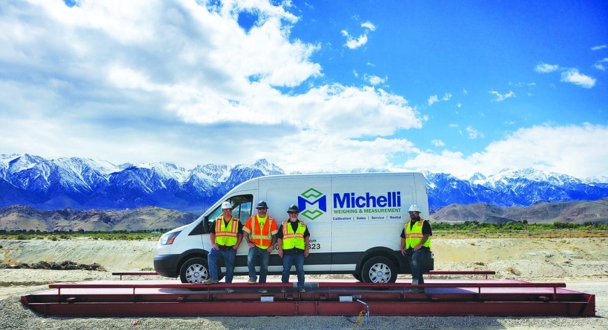 Michelli field service team at a scale installation