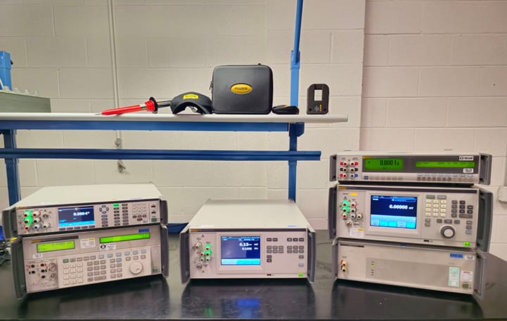 Precision electrical calibrator used for voltage, current, and resistance calibration of multimeters and panel meters