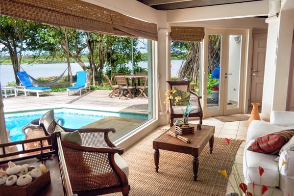 Living room with ocean views