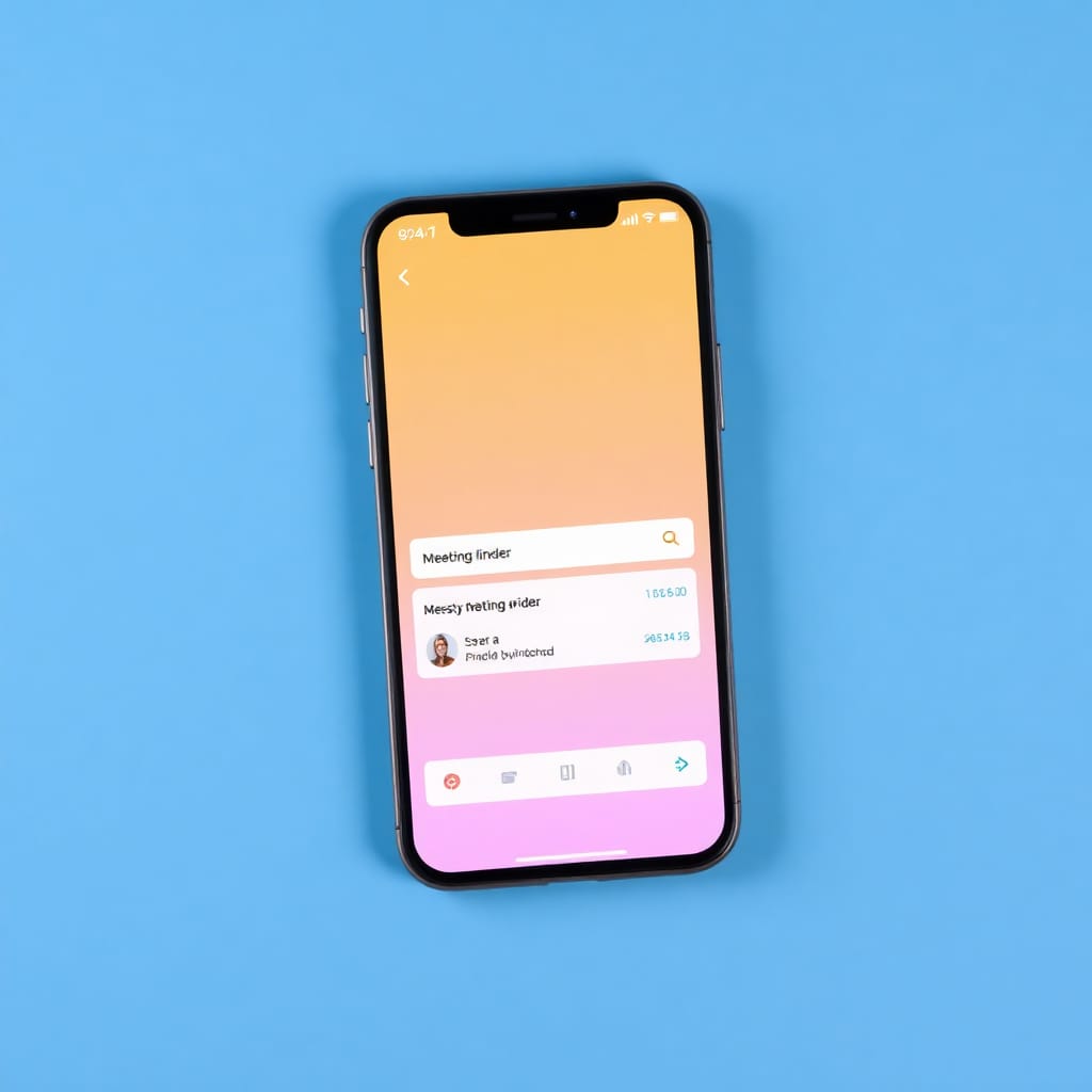 Smartphone displaying the Meeting Guide app