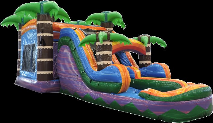 Tiki Plunge Water Combo with Double Waterslide