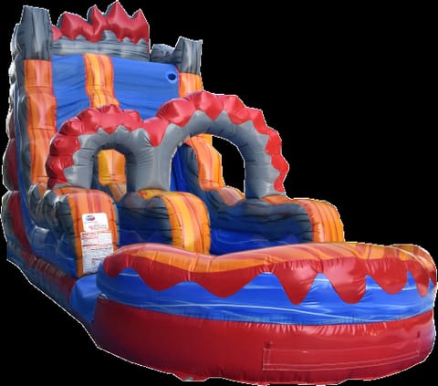 18' Lava Surge Single Lane Waterslide