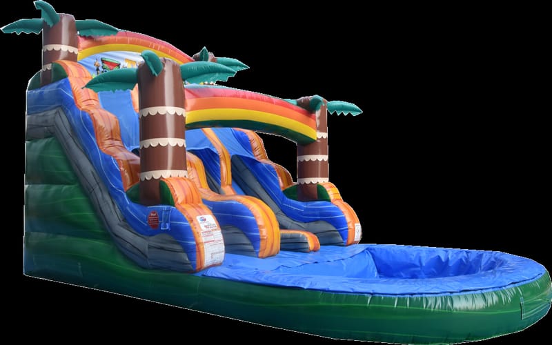 15' Tiki Plunge Double Waterslide