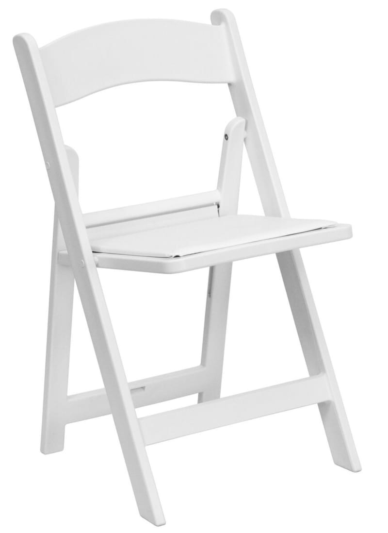 Children’s White Resin Folding Chair