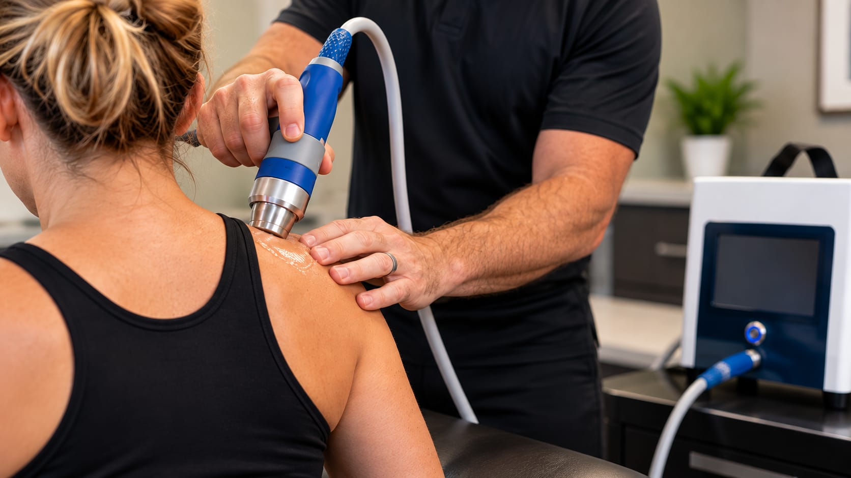 Shockwave therapy treatment at Shreveport Chiropractic