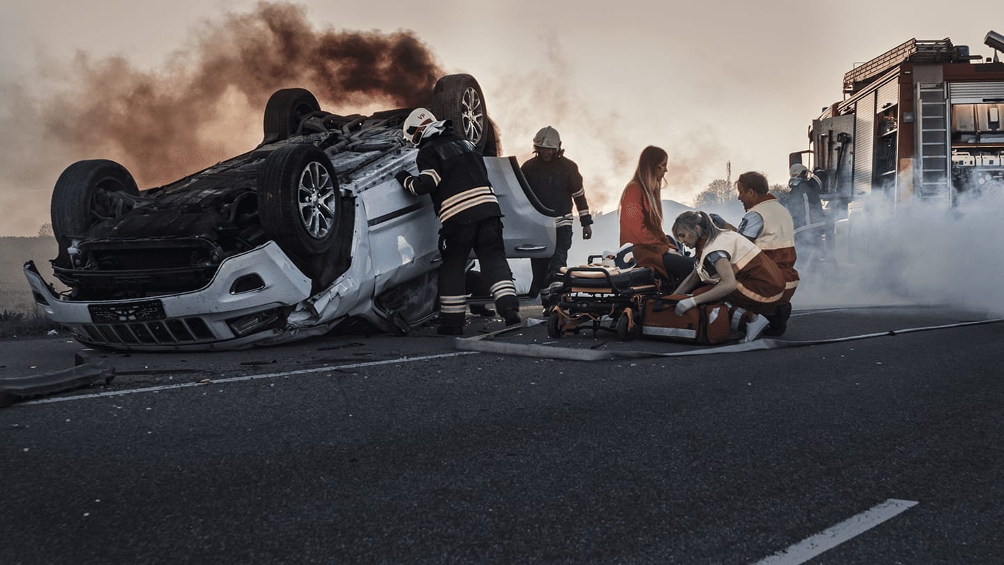 Traffic accident scene
