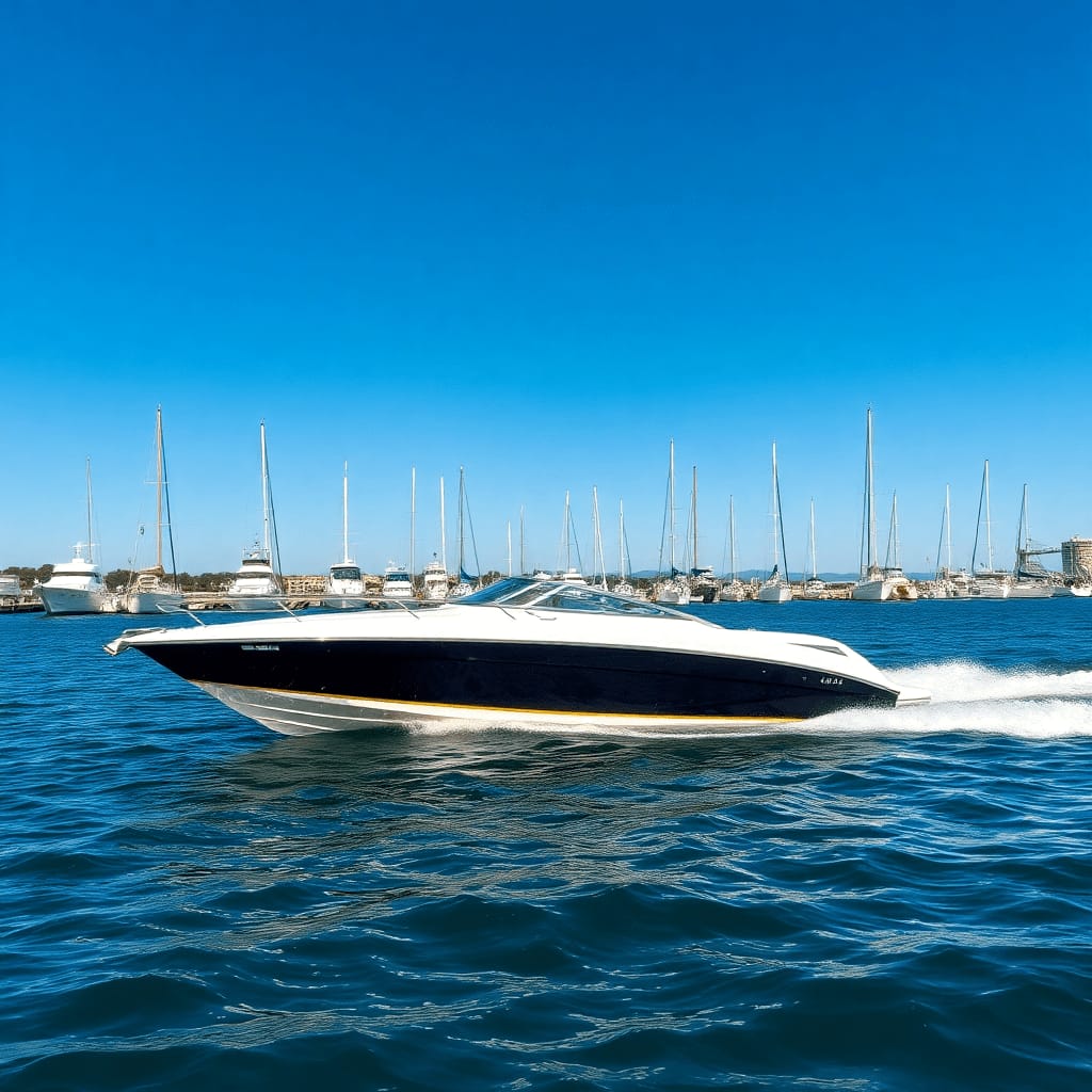 Motorboat on the water
