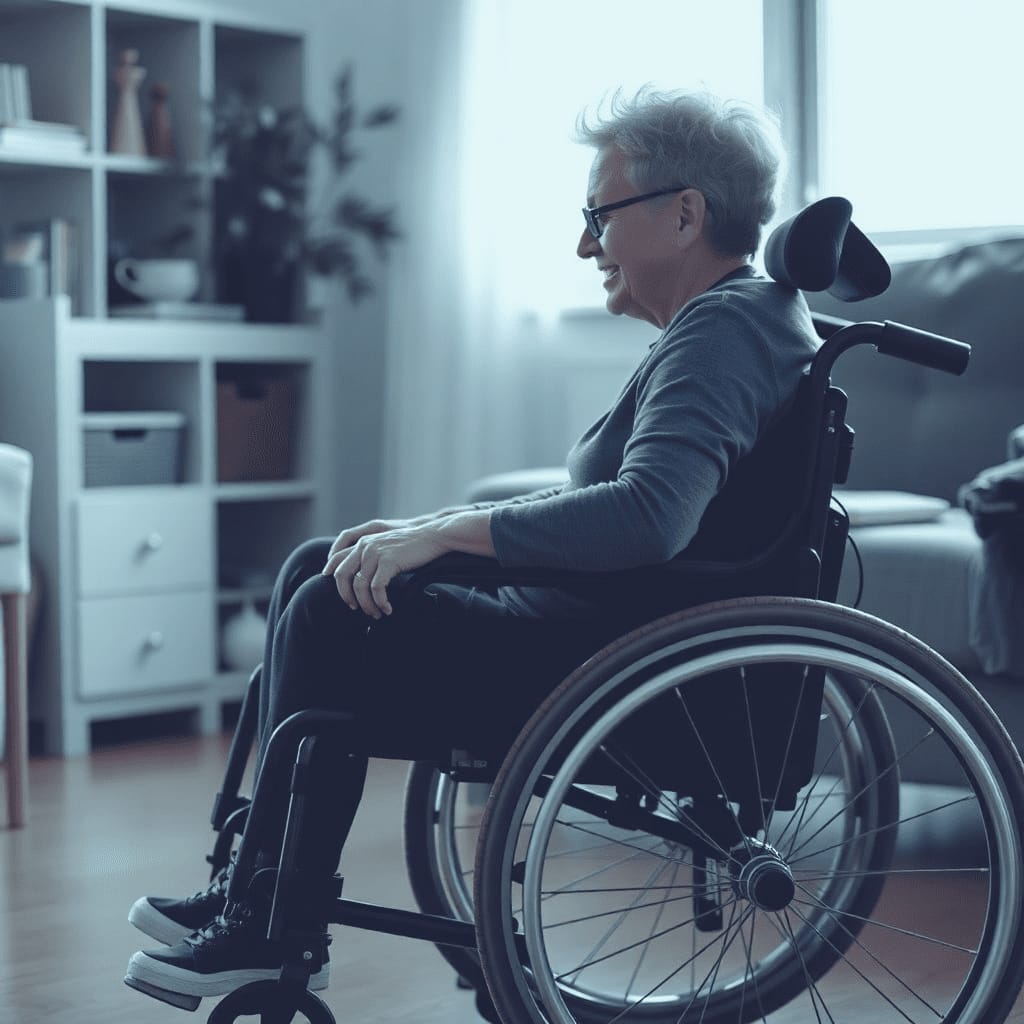 Person seated in a wheelchair