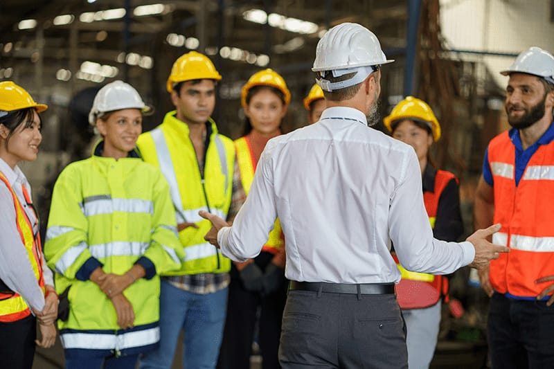Rimcor team gathered for an engineering and field briefing